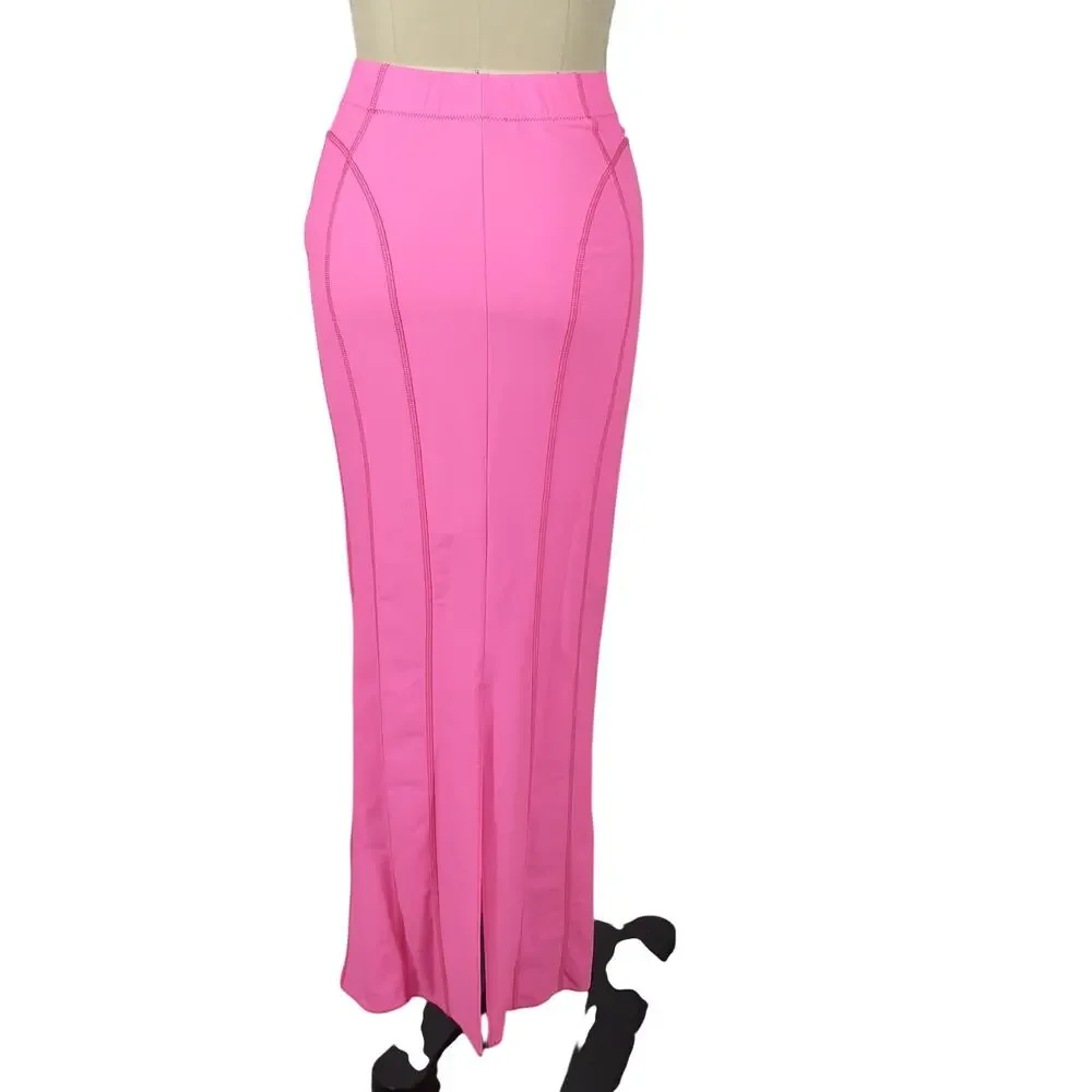 Jacquemus Sleek Pink La Jupe Tuba Maxi Skirt Size US 2